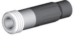 [B2615970ZA] SN159-PZA BP200 SiAlON Wide Long Venturi Nozzle  Entry, 1-1/4" Zinc Alloy Thread  Polyuret Jacket 7/16"
