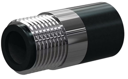 [B2082140] T121-P Tungs Carbide Short Venturi Nozzle SERIES 1" Entry, 1-1/4" Brass Thread, 3-3/8" Length  Polyuret Jacket 1/4"